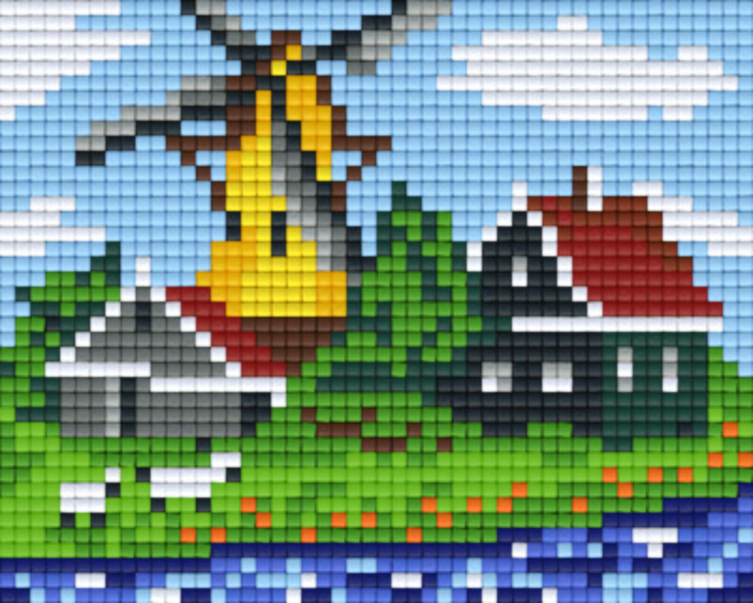 Holland Village One [1] Baseplate PixelHobby Mini-mosaic Art Kits image 0